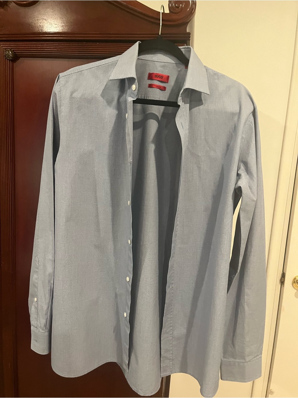 HUGO Light Blue Casual Button-Down Shirt